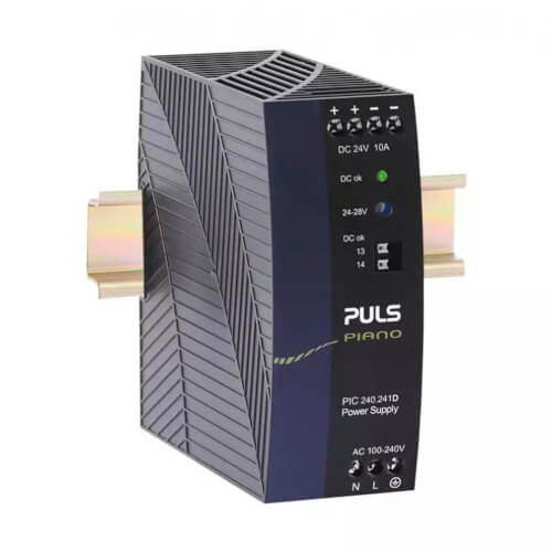 Main product image of DIN Rail Mount DC Power Supply Class 2 Relay Contact, Single Switching & Screw Terminals, 100-240 Vac to 24-28 Vdc, 10 Amp