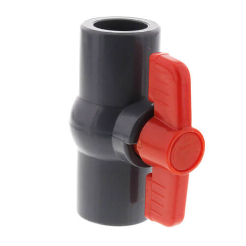 Main product image of 1/2" Gray SCH 80 PVC Ball Valve (Solvent)