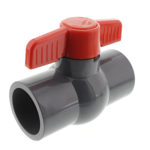 Main product image of 1-1/4" Gray SCH 80 PVC Ball Valve (Solvent)