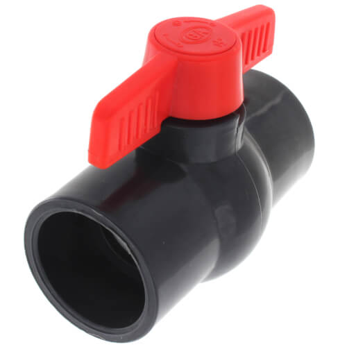 Main product image of 1-1/2" Gray SCH 80 PVC Ball Valve (Solvent)