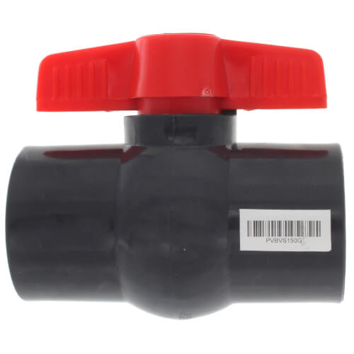 Main product image of 1-1/2" Gray SCH 80 PVC Ball Valve (Solvent)
