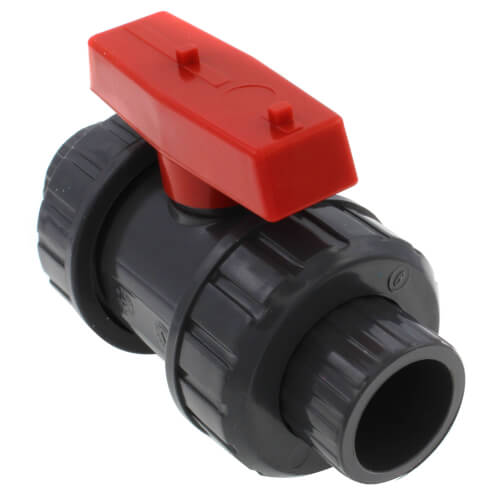 Main product image of 3/4" Gray PVC True Union Ball Valve