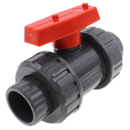 PVBVU100G Bluefin PVBVU100G 1" Gray PVC True Union Ball Valve