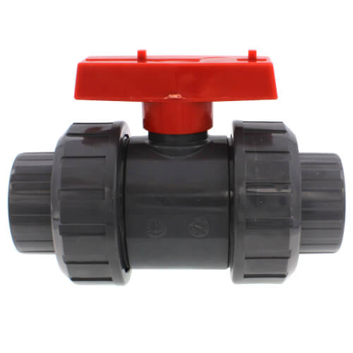 Main product image of 1-1/4" Gray Sch 40. PVC True Union Ball Valve