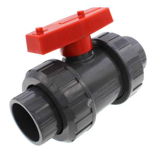 Main product image of 1-1/4" Gray Sch 40. PVC True Union Ball Valve