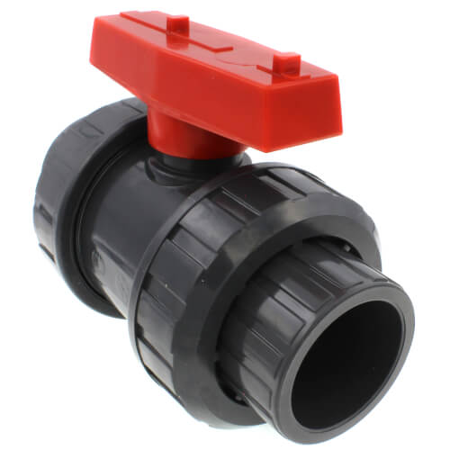 Main product image of 1-1/2" Gray Sch 40. PVC True Union Ball Valve