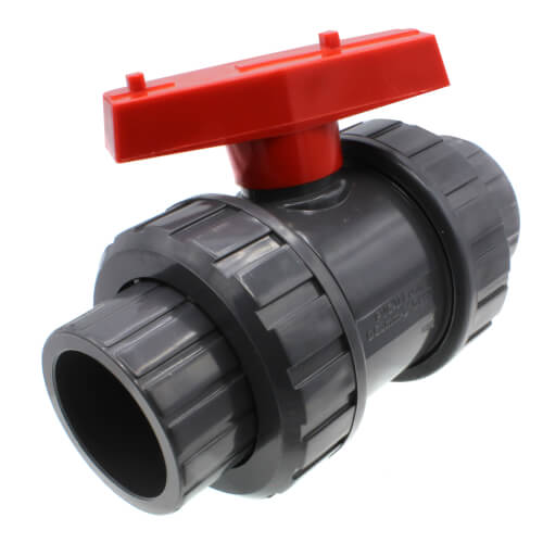 Main product image of 2" Gray Sch 40. PVC True Union Ball Valve