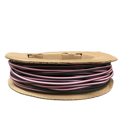 Main product image of 200' Black PVC Tubing w/ Pink Stripe