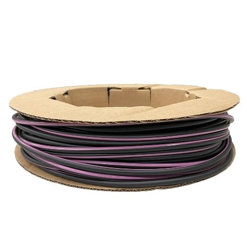 Main product image of 200' Black PVC Tubing w/ Purple Stripe