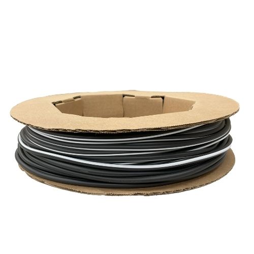 Main product image of 200' Black PVC Tubing w/ White Stripe