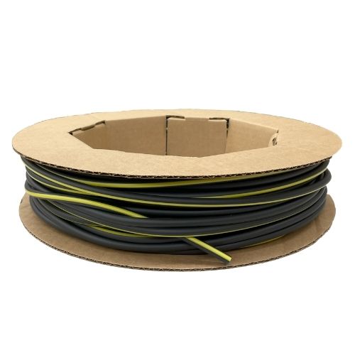 Main product image of 200' Black PVC Tubing w/ Yellow Stripe