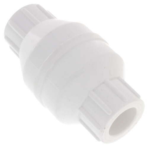 1/2" PVC In-Line Check Valve w/ SS Spring (Solvent)