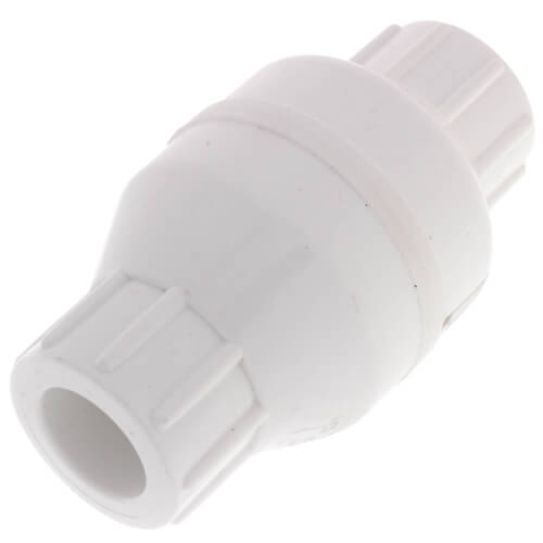 1/2" PVC In-Line Check Valve w/ SS Spring (Solvent)