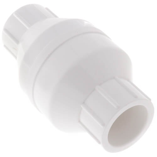 Main product image of 1" PVC In-Line Check Valve w/ SS Spring (Solvent)