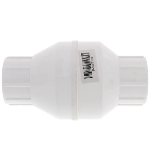PVCVT100 Bluefin PVCVT100 1" PVC InLine Check Valve w/ SS Spring