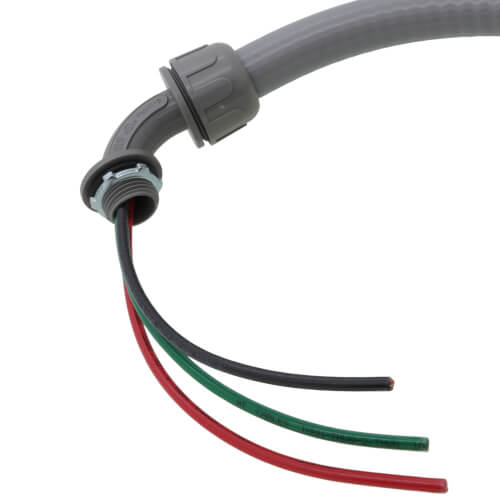Main product image of 1/2" X 6' Whip with Non-Metallic Fitting (Straight X 90 Degree [#10 Wire])