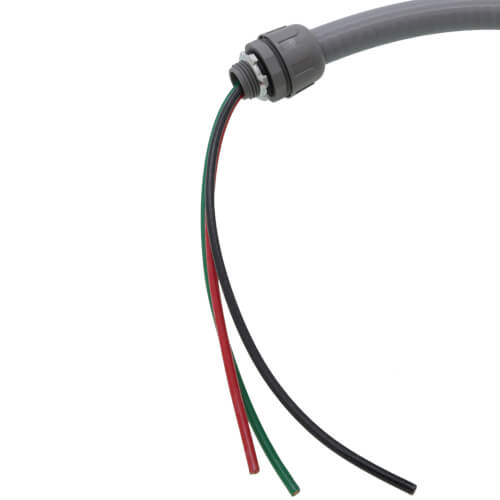 Main product image of 1/2" X 6' Whip with Non-Metallic Fitting (Straight X 90 Degree [#10 Wire])