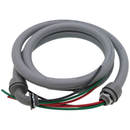 Main product image of 1/2" X 6' Whip with Non-Metallic Fitting (Straight X 90 Degree [#10 Wire])