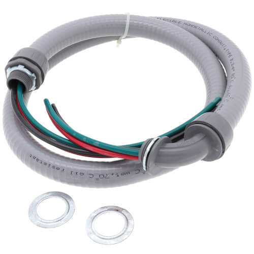 Main product image of 3/4" X 4' Whip with Non-Metallic Fitting (Straight X 90 Degree [#8 Wire])