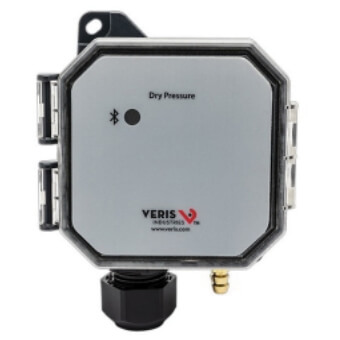 Main product image of Bluetooth Panel 3-Wire Dry Media Differential Pressure/Air Velocity Transducer, 1 to 10 in-WG