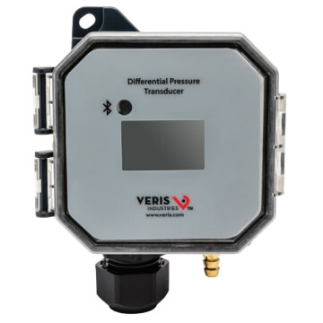 Main product image of Bluetooth Universal 3-Wire Dry Media Differential Pressure/Air Velocity Transducer w/ LCD Display, NIST Certified (0 to 10" WG)