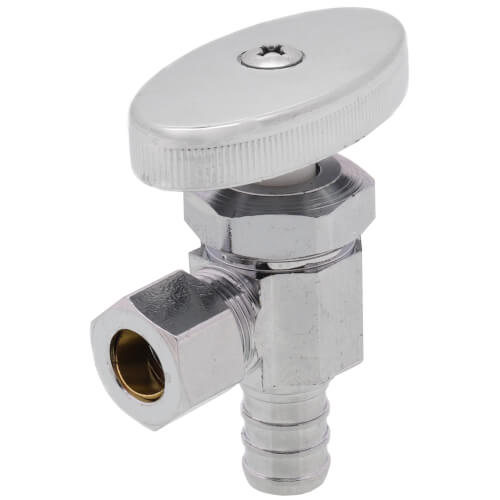 Main product image of 1/2" PEX x 3/8" OD Compression Angle Stop Valve (Multi Turn) (Lead Free)