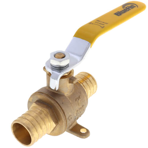 Efield 10-Pack 3/4" PEX Crimp Brass Ball Valves With Red & Blue Levers - Drop Ear Style