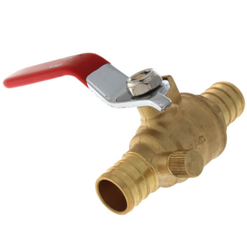 Main product image of 3/4" PEX Full Port Ball Valve w/ Drain (Lead Free)