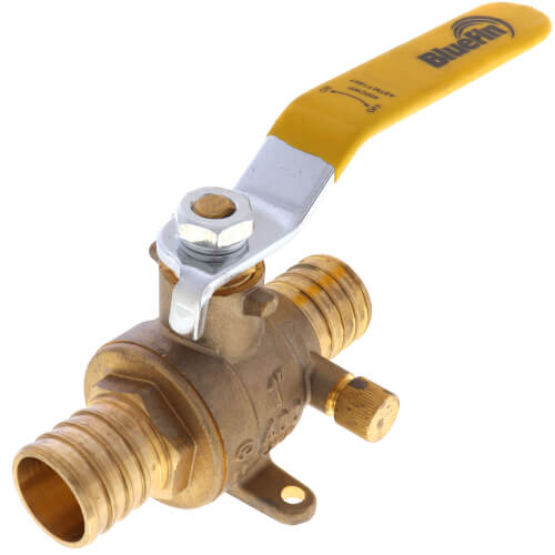 Main product image of 1" PEX Ball Valve w/ Waste Drain & Drop Ear Elbow (Lead Free)
