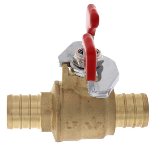 10pk 3/4" Pex Female Ball Valve – Crimp Style, Lead Free Brass, Full Port