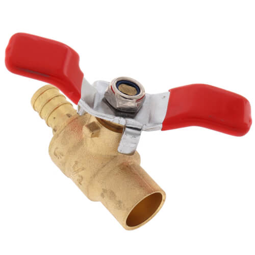 Main product image of 1/2" PEX x 1/2" Sweat Ball Valve w/ T-Handle (Lead Free)