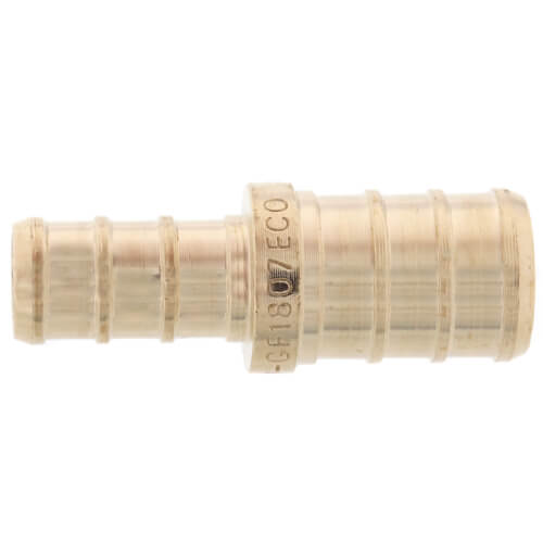 3/8" PEX x 1/2" PEX DZR Brass Coupling (Lead Free)