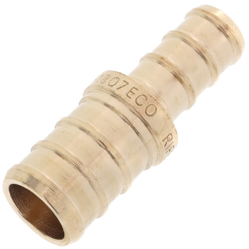 3/8" PEX x 1/2" PEX DZR Brass Coupling (Lead Free)