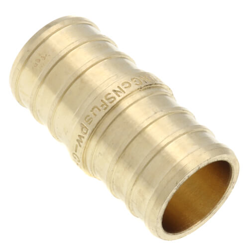 3/4" PEX x 3/4" PEX DZR Brass Coupling (Lead Free)