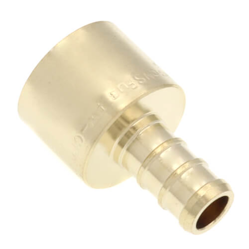 3/8" PEX x 1/2" Female Sweat Copper Pipe DZR Brass Adapter (Lead Free)