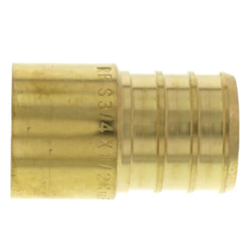 Main product image of 3/4" PEX x 1/2" Female Sweat Copper Pipe Brass Adapter (Lead Free)