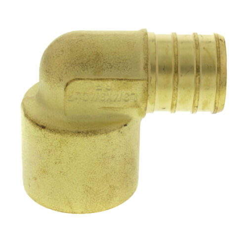 Main product image of 3/4" PEX x 3/4" Copper Pipe Brass Elbow (Lead Free)
