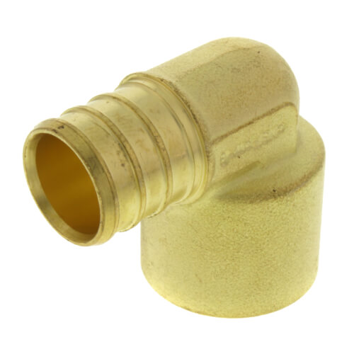Main product image of 3/4" PEX x 3/4" Copper Pipe Brass Elbow (Lead Free)