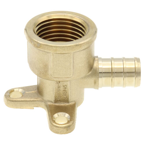 1/2" PEX x 1/2" NPT DZR Brass Drop Ear Elbow (Lead Free)