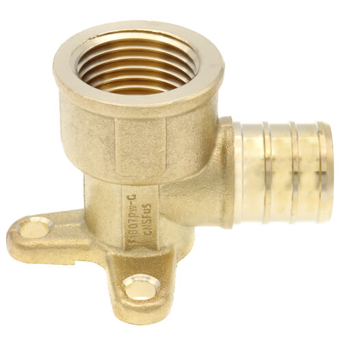 3/4" PEX x 1/2" NPT DZR Brass Drop Ear Elbow (Lead Free)