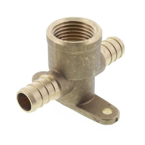 Main product image of 1/2" PEX x 1/2" Female Drop Ear Tee (Lead Free)