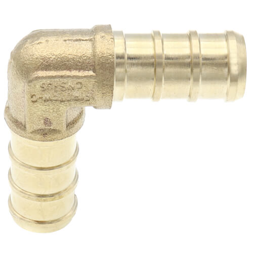 3/8" PEX x 3/8" PEX DZR Brass 90 Elbow (Lead Free)