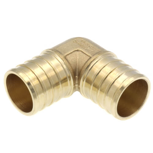 Main product image of 1" PEX x 1" PEX DZR Brass 90 Elbow (Lead Free)