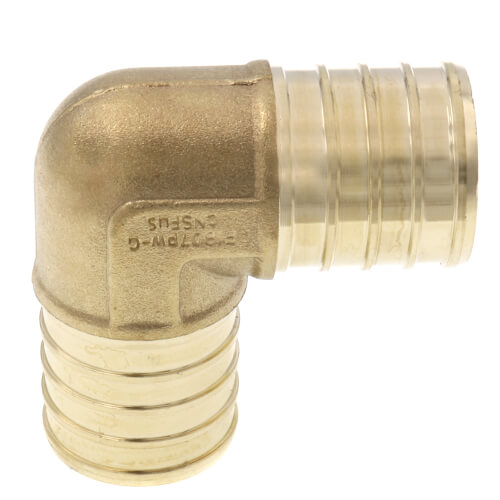 Main product image of 1" PEX x 1" PEX DZR Brass 90 Elbow (Lead Free)
