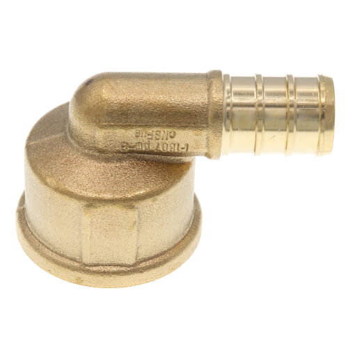 Main product image of 1/2" PEX Crimp x FNPT DZR Brass Threaded Elbow (Lead Free)