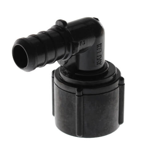 Main product image of 1/2" Poly PEX Crimp x 1/2" FPT Swivel Elbow