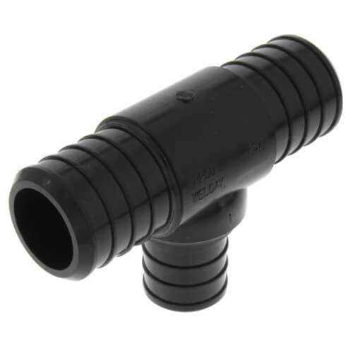 Main product image of 1" x 1" x 3/4" Poly PEX Crimp Reducing Tee