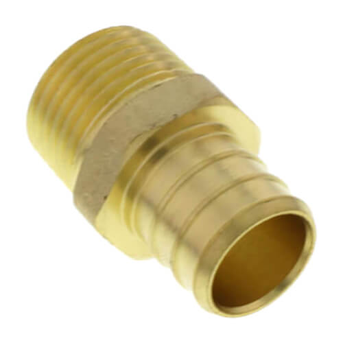 Main product image of 3/4" PEX x 1/2" NPT Brass Male Adapter (Lead Free)