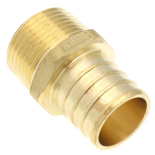 Main product image of 1" PEX x 3/4" NPT DZR Brass Male Adapter (Lead Free)