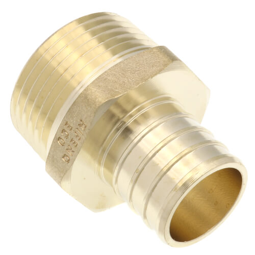 1" PEX x 1" NPT DZR Brass Male Adapter (Lead Free)